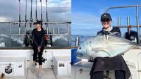 Potret Prilly Latuconsina jalani hobi memancing (sumber: Instagram/prillylatuconsina96)