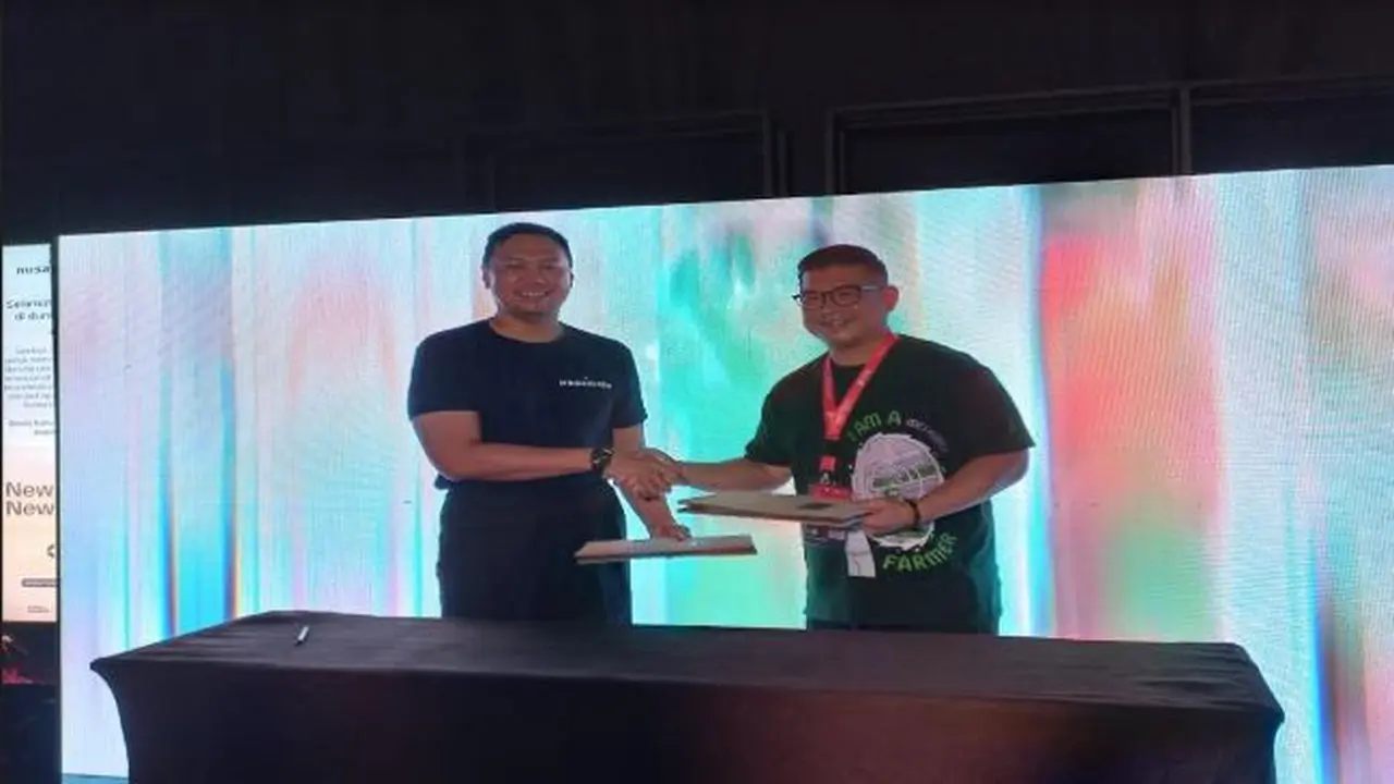 PT WIR Asia Tbk (WIRG) atau WIR Group berkolaborasi dengan Greens, startup teknologi pertanian (agritech) asal Indonesia, Kamis (1/9/2022) (Foto: Liputan6.com/Elga N)