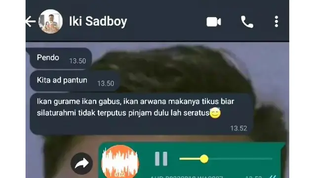 6 Chat Lucu Pinjam Seratus ke Teman Ini Kocak, Pakai Pantun