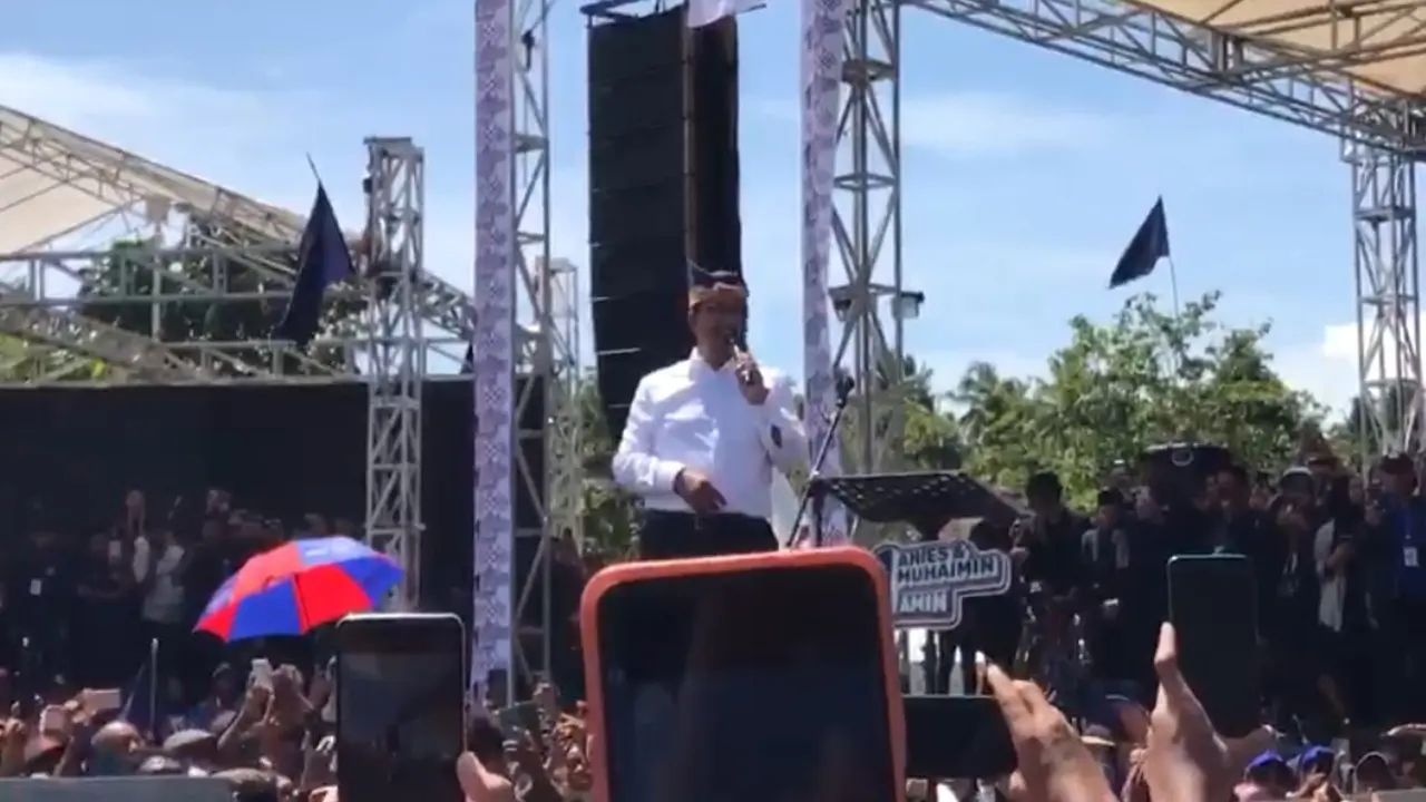 Anies Rasyid Baswedan saat melakukan kampanye. (Tim News)