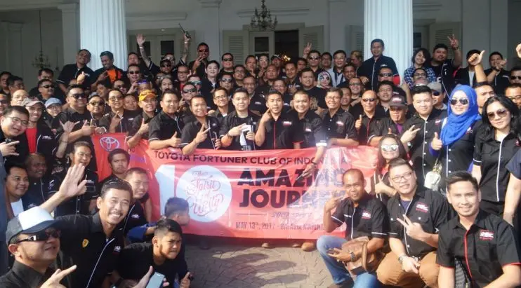 Toyota Fortuner Club of Indonesia (ID42NER) menggelar acara HUT ke-10 keliling Jakarta. (Istimewa)