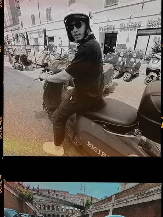 Pasangan ini pun tampak kompak mengenakan kacamata hitam. Lengkap dengan mengenakan helm putih tanpa kaca. 
[@itsmebcl]