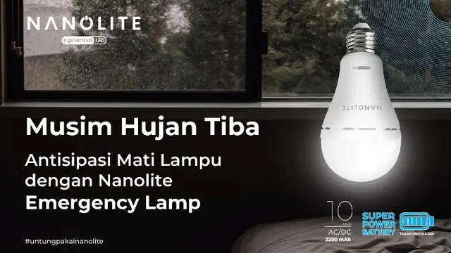 LED Emergency Bulb Bisa Tetap Menyala sampai 4 Jam Saat Listrik Padam