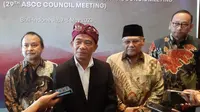 Menko PMK Muhadjir Effendy di sela ASEAN Socio-Cultural Community (ASCC) Knowledge Forum. Dok: Tommy Kurnia/Liputan6.com