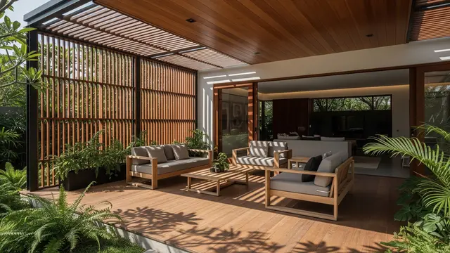 Model Kombinasi Kayu dan Kisi-Kisi