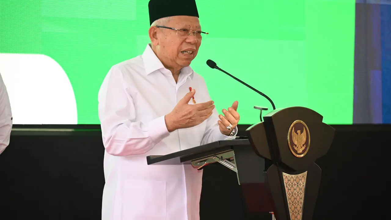 Wakil Presiden (Wapres) Ma'ruf Amin menyampaikan harapannya jelang pengambilan sumpah Presiden serta Wapres Terpilih periode 2024-2029 Prabowo Subianto-Gibran Rakabuming Raka.