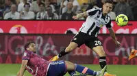 Tim besutan Massimiliano Allegri tampil dominan pada paruh pertama. La Madama alias Si Nyonya unggul dengan penguasaan bola mencapai 63 persen. (Andrea Bressanutti/LaPresse via AP)