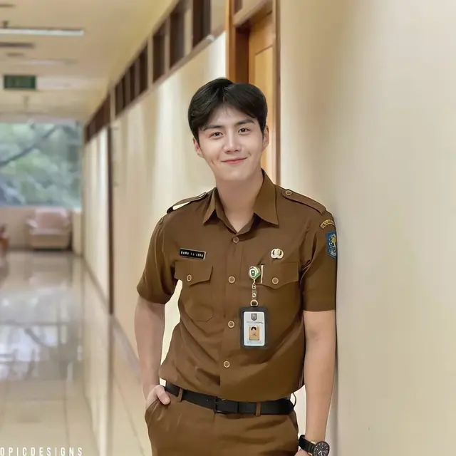 5 Editan Seleb Korea Pakai Seragam PNS Ini Cocok Banget