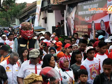 [FOTO] 'Si Cepot' Ikut Kampanye Gerindra