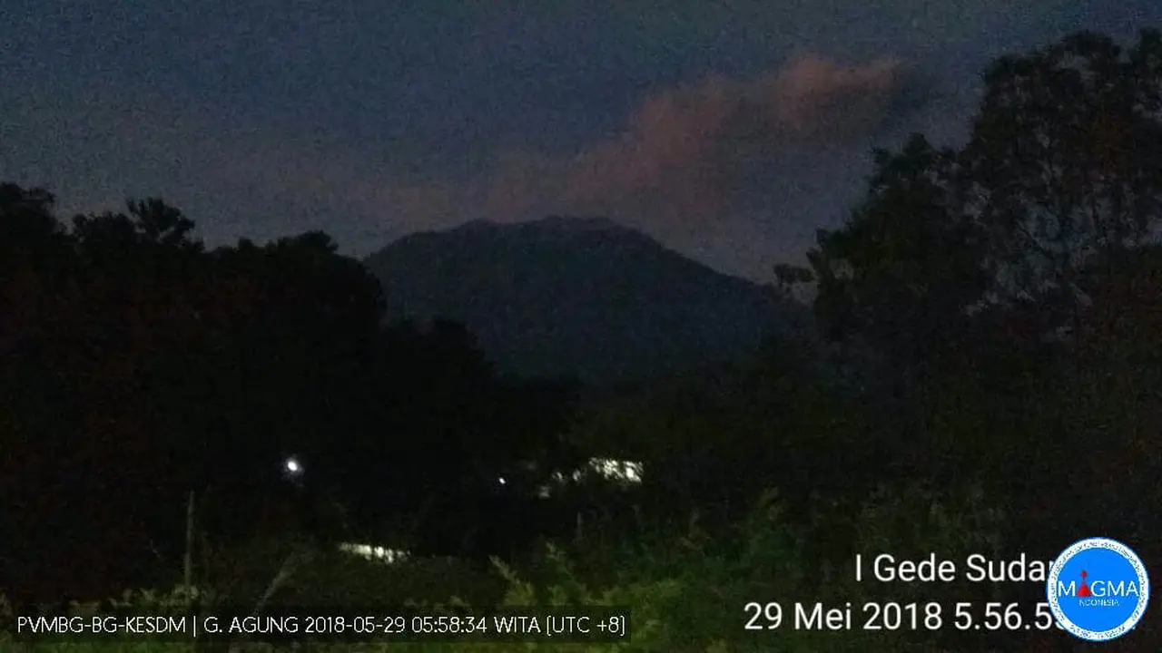 Gunung agung meletus lagi