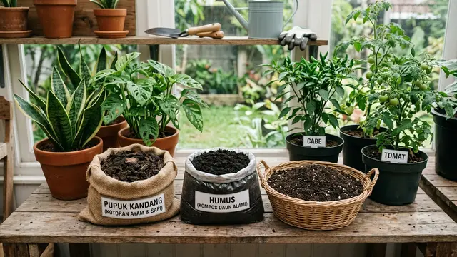 Pupuk Kandang dan Humus/AI Generated