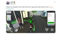 Curhatan netizen main Ojol The Game (sumber: X/syarbll)