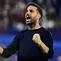 Pelatih Como, Cesc Fabregas, merayakan kemenangan timnya seusai pertandingan matchday 1 fase liga Liga Champions 2026/2027 melawan RB Leipzig di Stadion Giuseppe Sinigaglia, Como, Kamis (10/9/2026). (AFP/Piero Cruciatti)