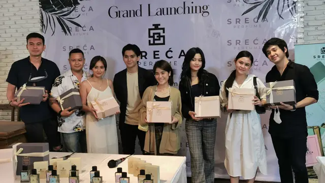 Ajil Ditto saat peluncuran parfum terbarunya