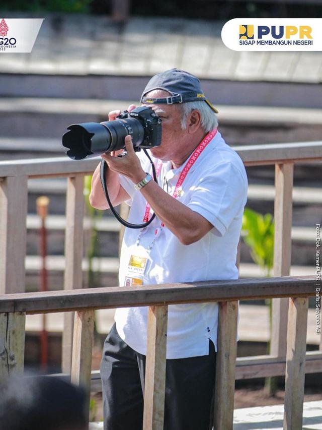 6 Gaya Menteri PUPR Basuki Hadimuljono Jadi Fotografer Dadakan di KTT G20, Curi Perhatian