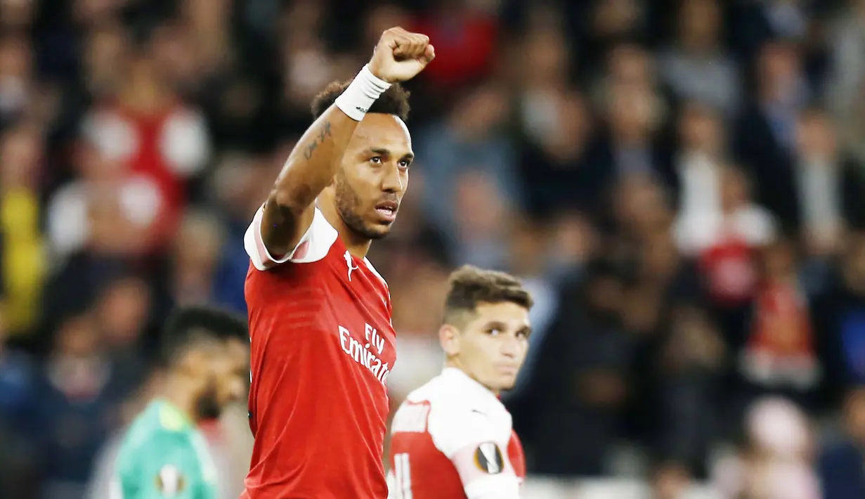 1. Pierre-Emerick Aubameyang (Arsenal) - 2 Gol. (AFP/Ian Kington)