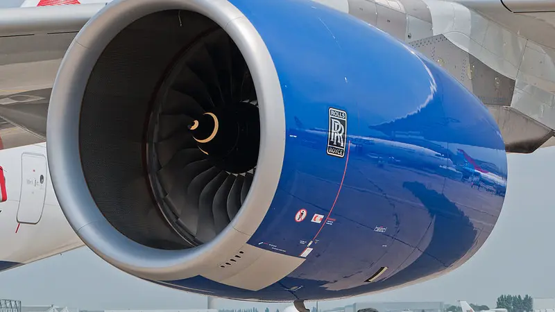 Ilustrasi mesin Rolls-Royce di pesawat Airbus