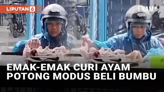 VIDEO: Viral Emak-Emak Curi Ayam Potong Modus Beli Bumbu di Medan