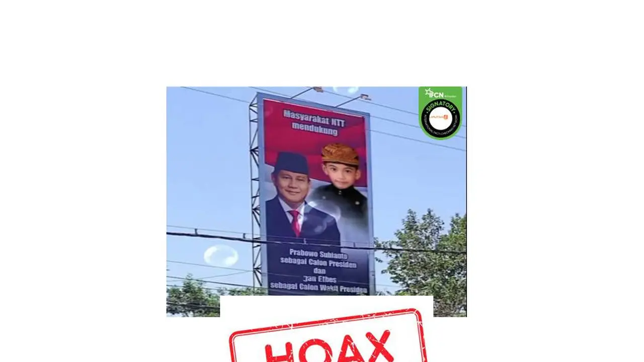 Cek Fakta baliho Prabowo- Jan Ethes di NTT