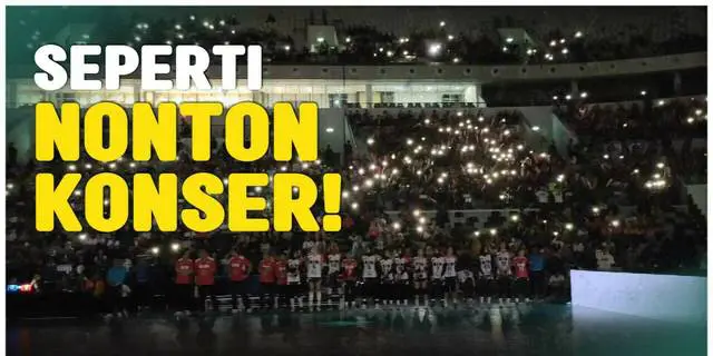 VIDEO: Flashlight Menerangi Indonesia Arena Jelang Laga Grand Final PLN Mobile Proliga 2024