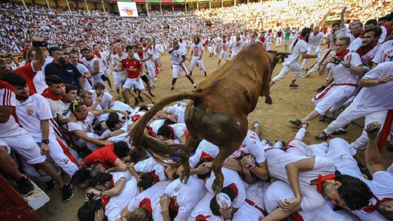 Festival San Fermi di Pamplona, Spanyol (AP)