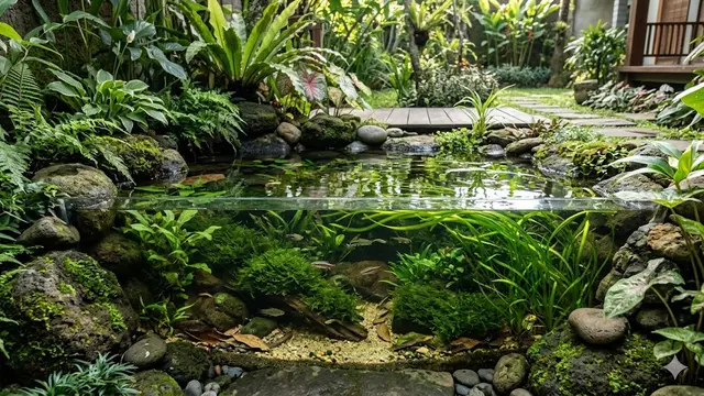 Inspirasi Kolam Ikan Kecil dengan Air Jernih Tanpa Pompa Besar