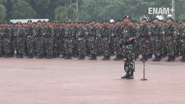 ENAM PLUS: Jelang Kedatangan Raja Salman, TNI Gelar Apel Pasukan