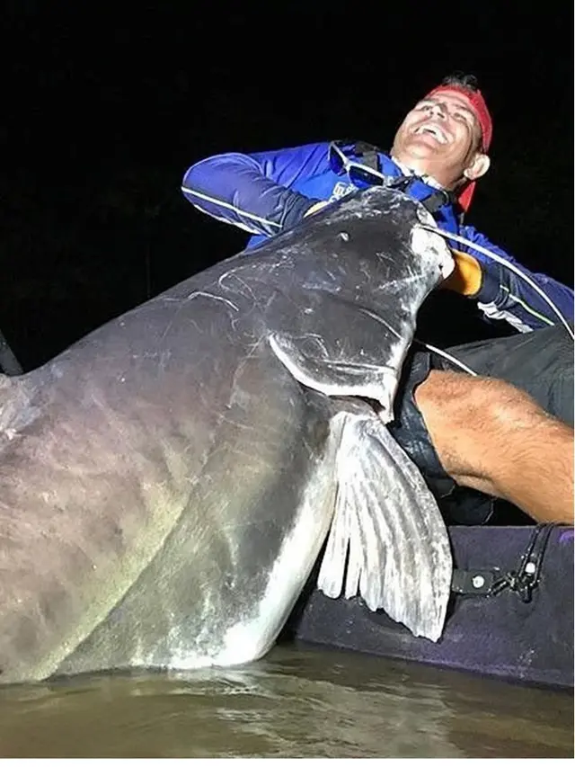6 Potret Pemancing Dapat Ikan Lebih Besar dari Tubuhnya Ini Bikin Melongo