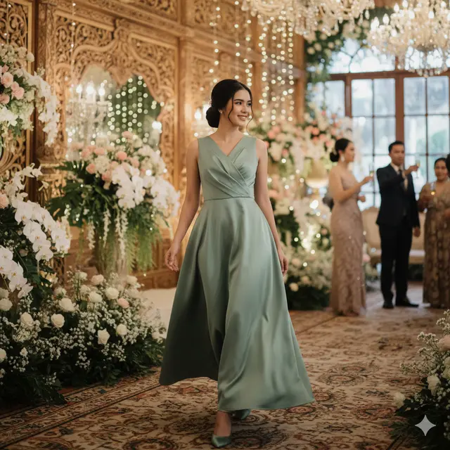 Model Baju Bridesmaid Polos yang Elegan