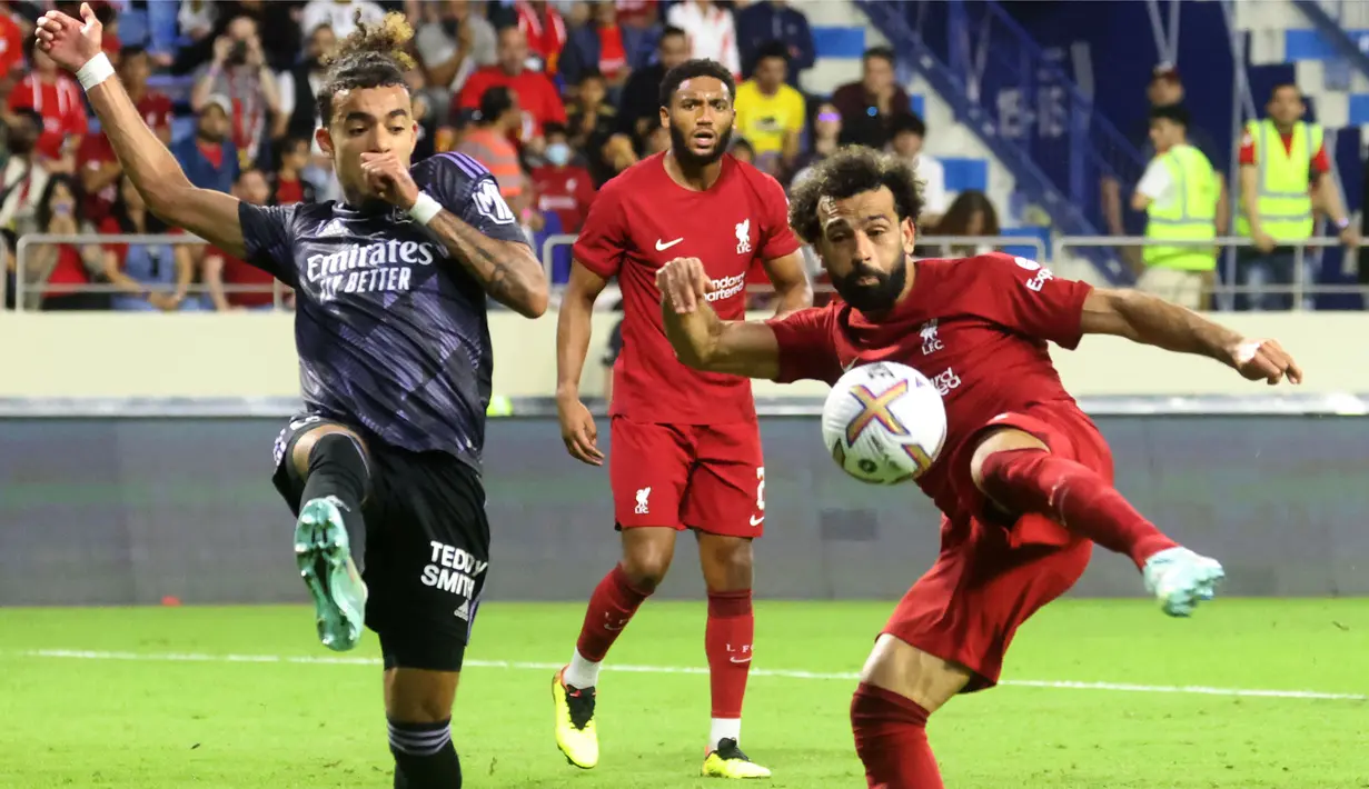 Selanjutnya, Liverpool akan berhadapan dengan AC Milan pada Jumat (16/12/2022) mendatang. Laga ini masih dari lanjutan Dubai Super Cup. (AFP/Karim Sahib)