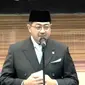 Menteri Ekonomi Kreatif Teuku Riefky Harsya saat sertijab di Jakarta. (dok. Liputan6.com/Dinny Mutiah)