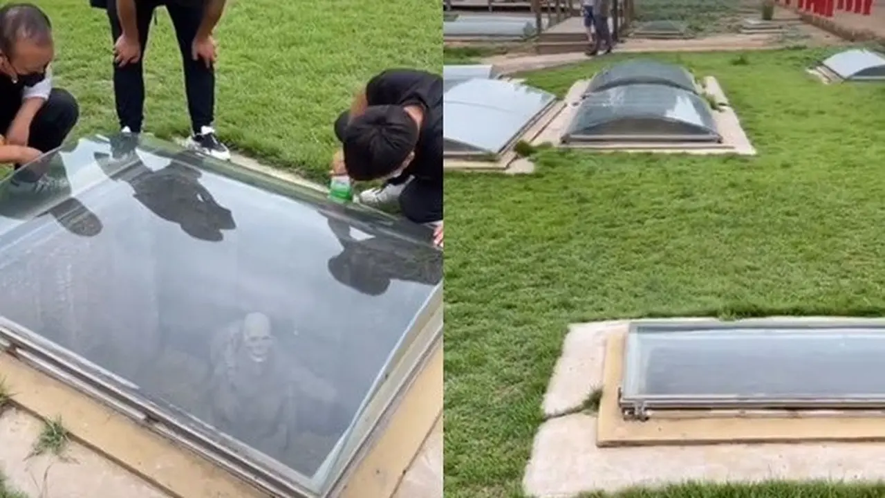 Viral Kuburan Manusia yang Transparan, Penampakan di Dalamnya Bikin Merinding