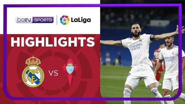 Berita video gol-gol yang tercipta pada laga pekan keempat Liga Spanyol (LaLiga) 2021/2022, Real Madrid kontra Celta Vigo, di mana Karim Benzema mencetak hattrick, Senin (13/9/2021) dinihari WIB.