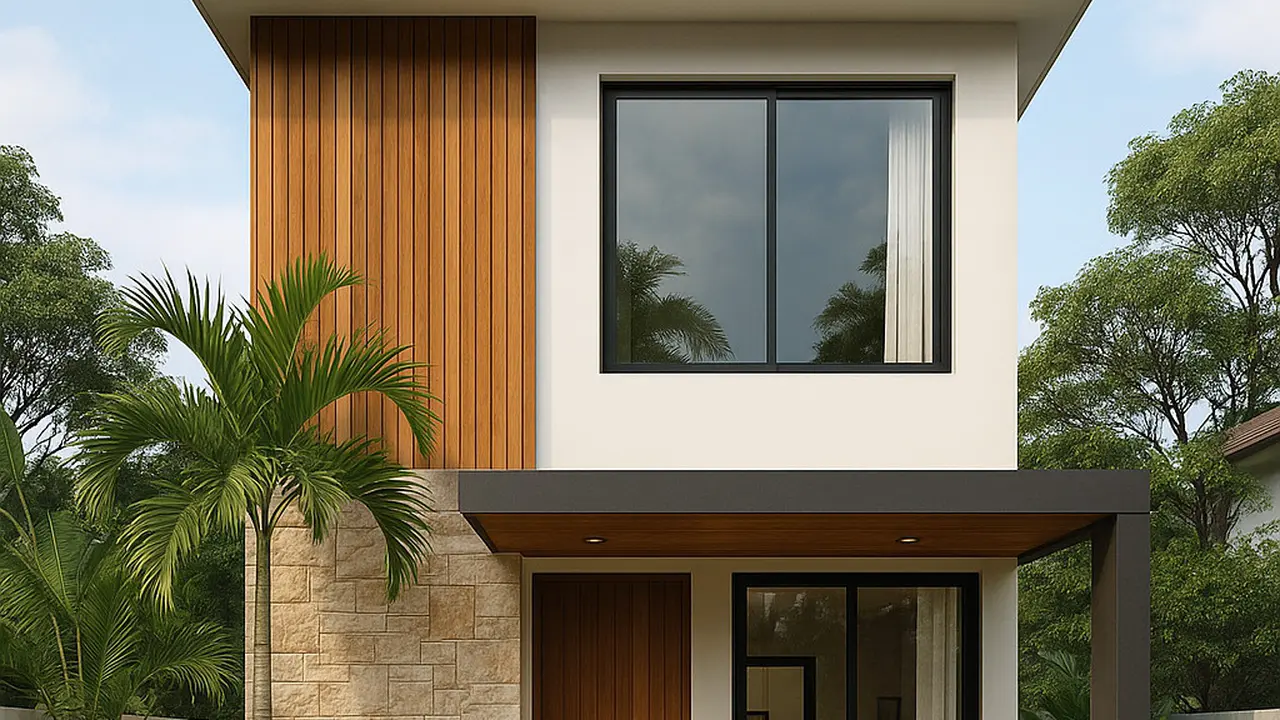 Ilustrasi Rumah Atap Datar (Sumber: ChatGPT)