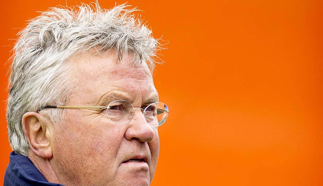 Terakhir melatih, Guus Hiddink menukangi timnas Belanda pada periode Juli 2014 hingga Juni 2015. (AFP/Koen Van Weel)