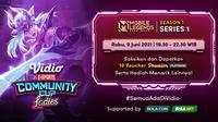 Live Streaming Vidio Community Cup Ladies Season 1 : Mobile Legends Series 1. (Sumber : dok. vidio.com)