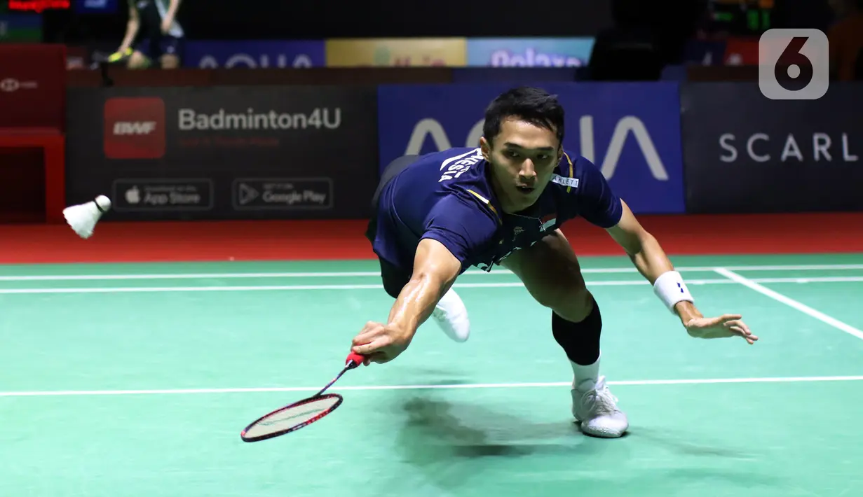 Di gim pertama, Jojo tampil penuh percaya diri. Ia mampu unggul cepat 4-1 atas Kanta. (Liputan6.com/Helmi Fithriansyah)