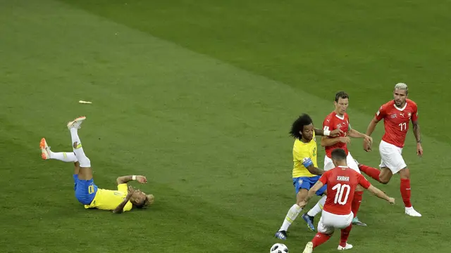 Jatuh Bangun Neymar Saat Brasil Ditahan Imbang Swiss