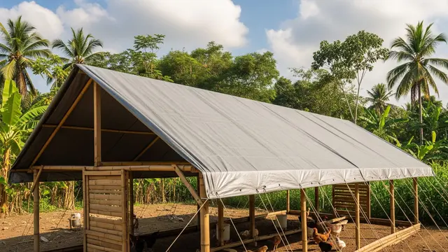 Cara Membuat Kandang Ayam Murah dari Terpal
