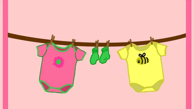 Ilustrasi bayi kembar laki-laki dan perempuan
