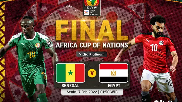 Link Live Streaming Final Piala Afrika 2021 : Senegal Vs Mesir di Vidio, Senin 7 februari 2022