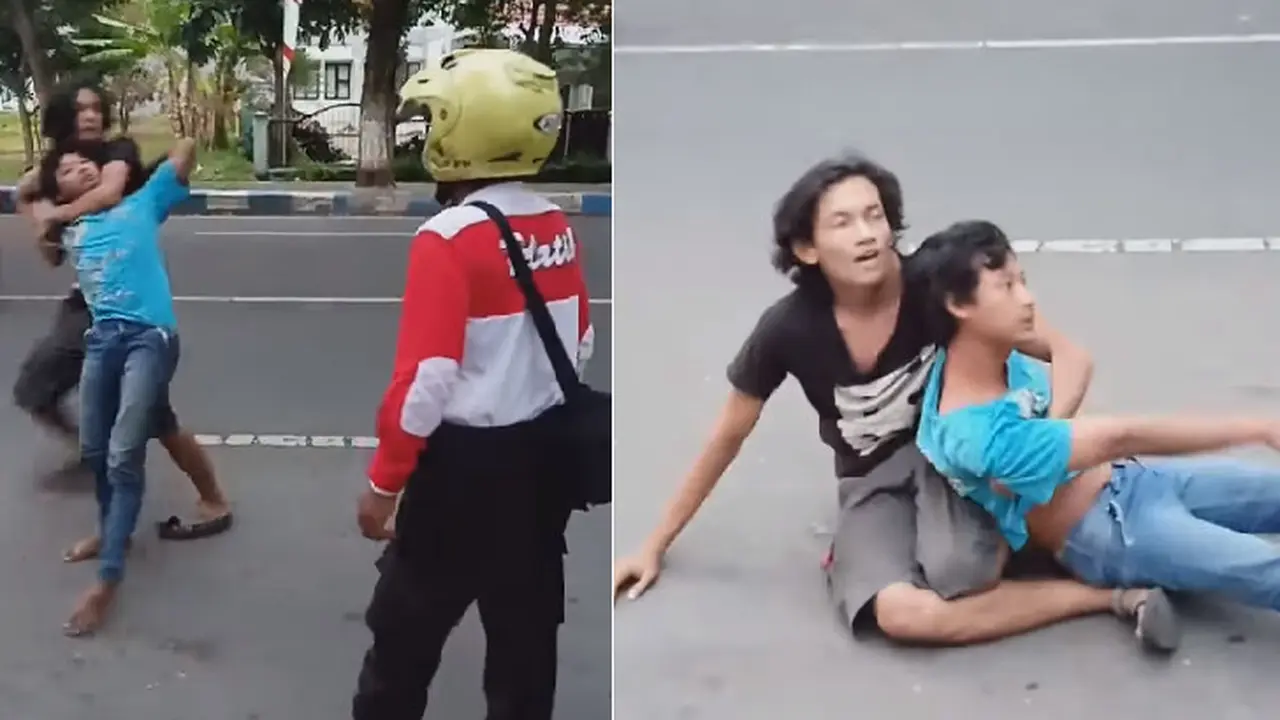 Sahabat Sejati, Pria Ini Peluk Kawannya yang Berulah Sambil Mabuk