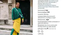 Gaya busana tabrak warna yang dikenakan para fashionista di ajang Paris Fashion Week, bisa menjadi inspirasi Anda. (Foto: www.instagram.com/@stylesightworldwide)