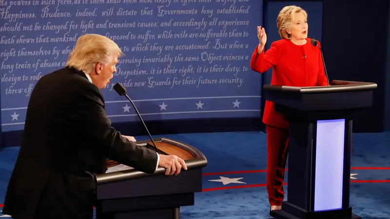 20160927 Begini Gaya Debat Capres Hillary Clinton dan Donald Trump