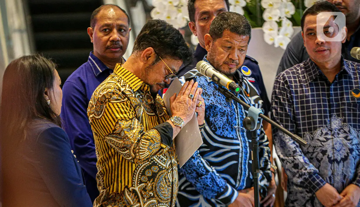Syahrul enggan berkomentar soal dugaan korupsi tindak pidana pencucian uang (TPPU) hingga isu dirinya akan mundur dari kursi Menteri Pertanian (Mentan). Syahrul justru hanya menjelaskan terkait pemeriksaan dirinya di Polda Metro Jaya atas kasus dugaan pemerasan oleh pimpinan KPK. (Liputan6.com/Faizal Fanani)