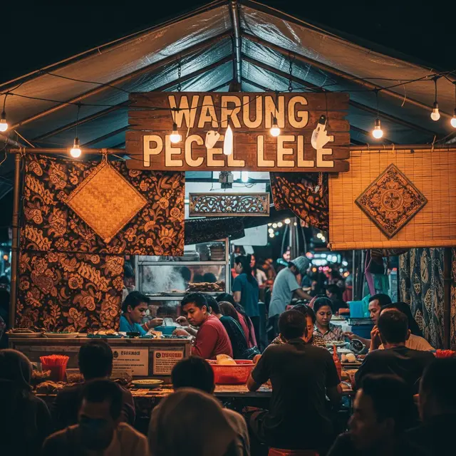 Model Warung Pecel Lele Terpal Sederhana (Gemini AI)