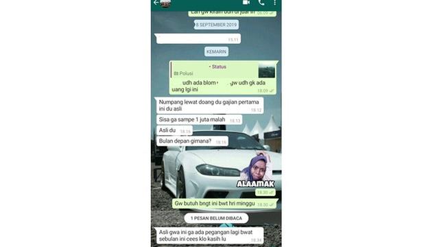 6 Chat Nagih Hutang Ini Drama Banget, Bikin Geregetan