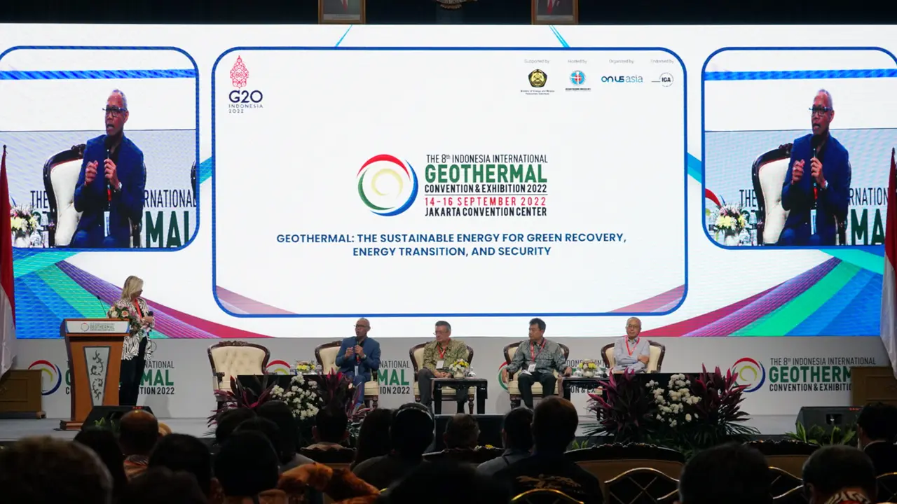 The 8th Indonesia International Geothermal Convention and Exhibition 2022 di Jakarta, Kamis (15/9/2022).