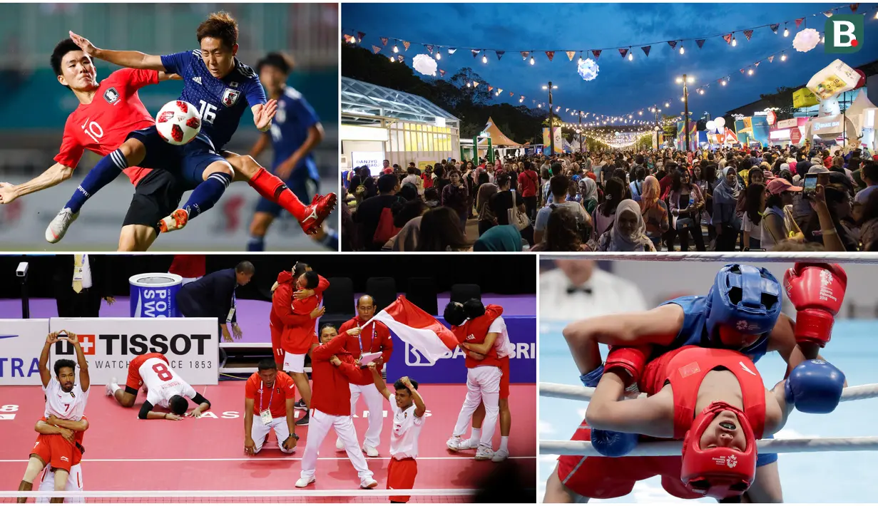 Berikut ini kumpulan momen menarik perhelatan akbar Asian Games sepanjang hari Sabtu 1 September 2018. (Foto-foto Bola.com dan AP)