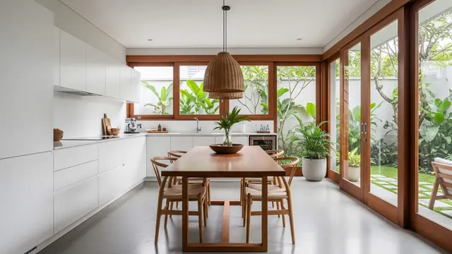 Model Rumah Mungil Tapi Punya Dapur dan Ruang Makan Lega